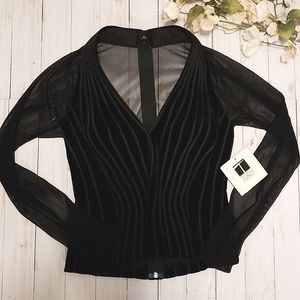 Vintage Tadashi Mesh Eveningwear Halter Blouse